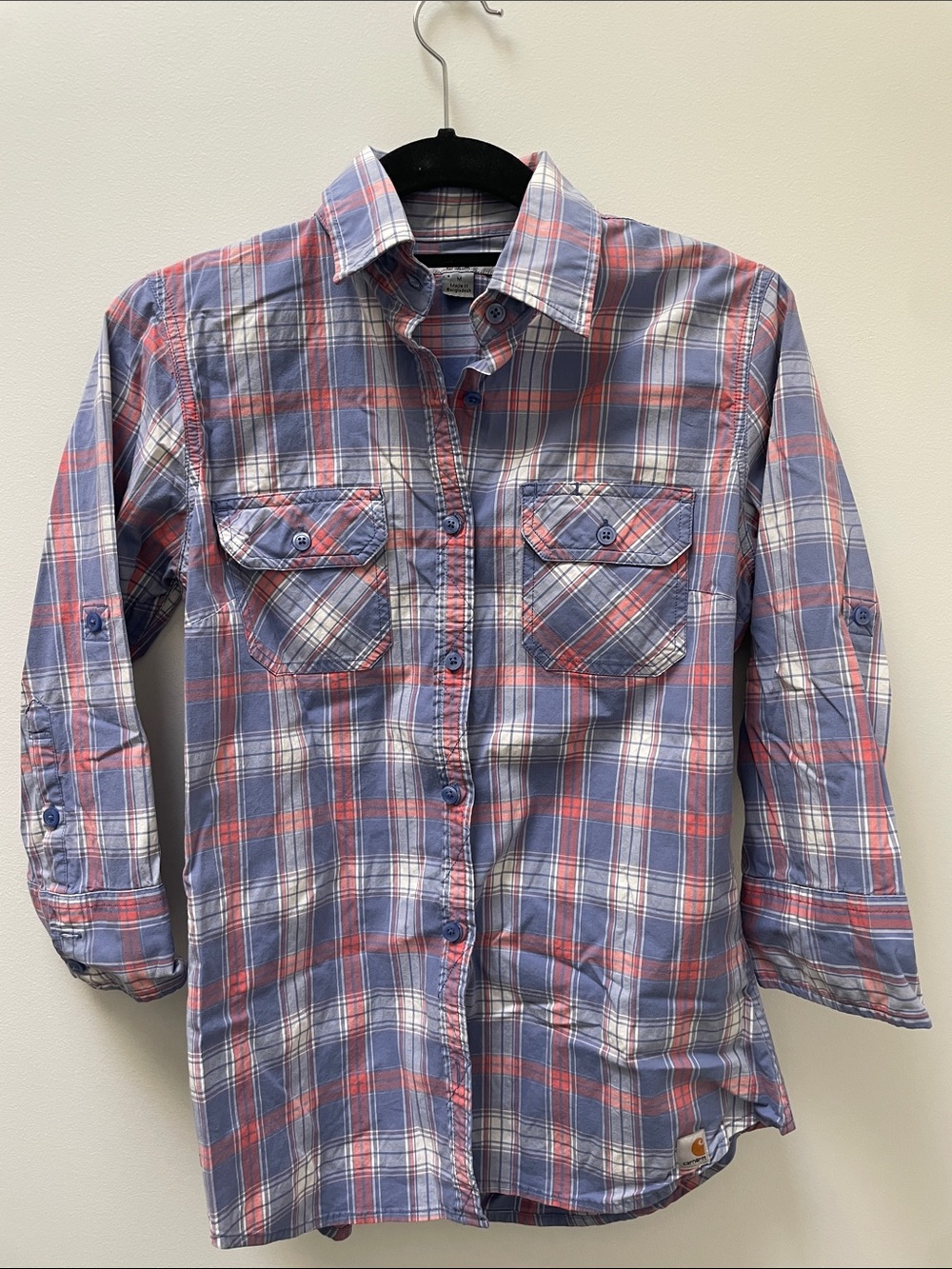 NWOT Carhartt Plaid Heritage Button Down with Stretch